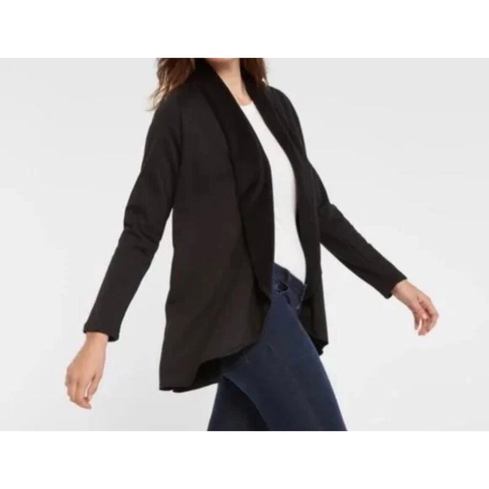 DREW Black Long Sleeve Fleece Lined Long Sleeve Waterfall Cardigan Size XS